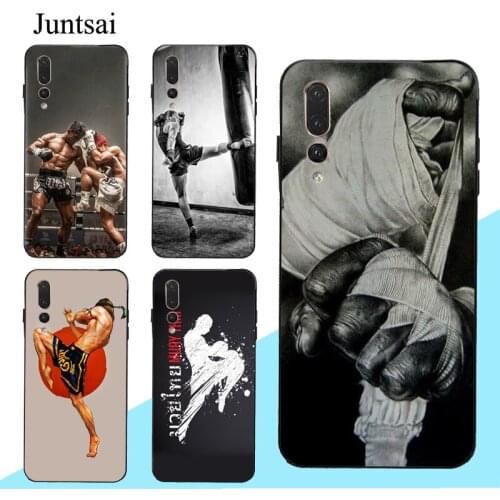 Muay Thai Kickboxing Fight Case For Huawei P20 P30 P40 Lite Pro Mate 10 20 30 Lite P Smart 2019 Z