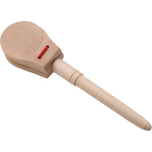 Kindergarten Wooden Spain Style Rhythm Stick Castanets Teaching Learning Education Traditional Kids Toys Musical Instrument