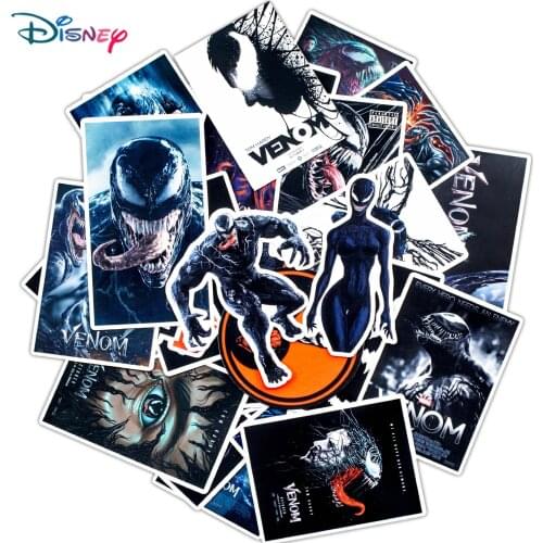 Disney 10/30 Pcs Movie Venom Anime Stickers Waterproof Laptop Luggage Skateboard Guitar Helmet Cartoon Cool Stickers Kids Toys