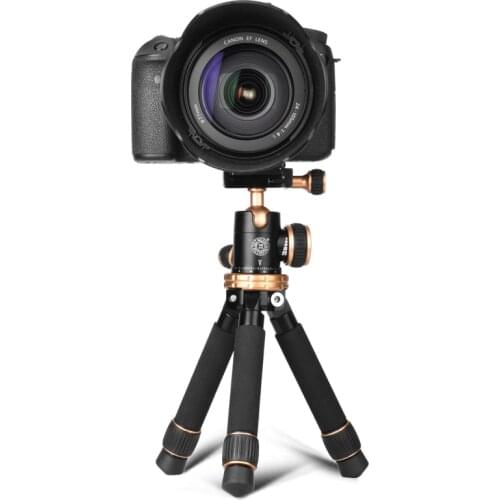 Q166Z 30cm Travel Lightweight Tripod Portable Compact Macro Mini Tabletop Tripod with Ball Head for Canon Nikon Sony DSLR Camera