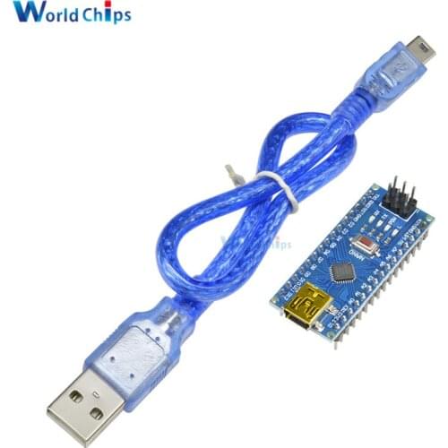 Nano 3.0 Mini USB Driver ATmega328 5V 16M Micro Controller Board Module 14 Ports Nano CH340 V3.0 For Arduino With Usb Cable Hot