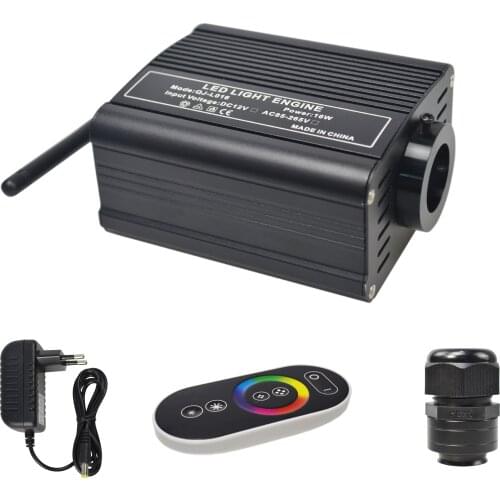 Fibra optica light DC12V 16W rgbw touch-control led light engine use for car and home roof decoration fiber optic starry sky
