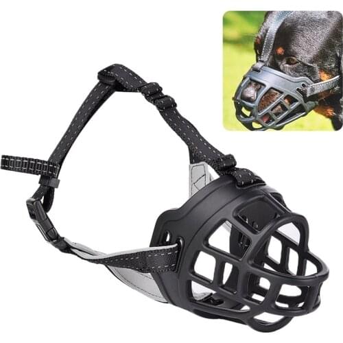 Lightweight Strong Dog Muzzle Basket Anti-Biting Anti-barking Mouth Cover Dog Adjustable Straps Mask Pet Training Supplies