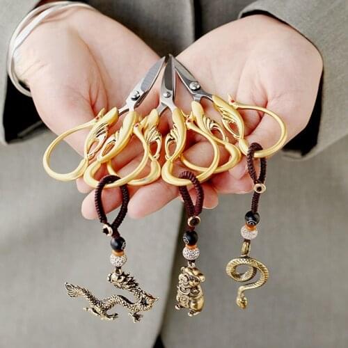 Creative Kung Fu tea set tea art tea bag scissors tea tray tea ceremony accessories 12 zodiac private custom tea scissors