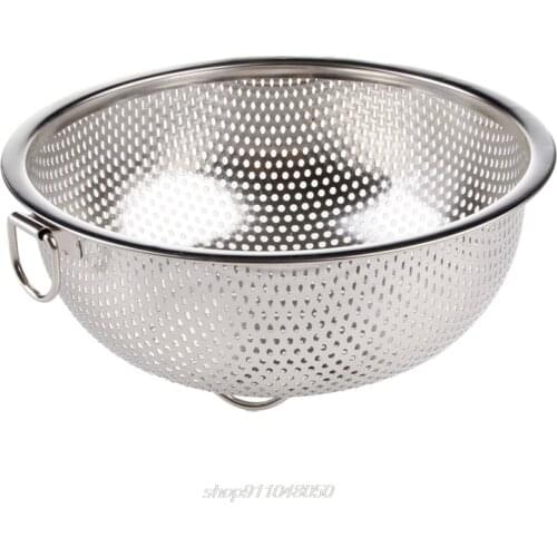 Stainless Steel Kitchen Hole Dense Mesh Sifter Colander Strainer Sieve Baskets N23 20 Dropshipping
