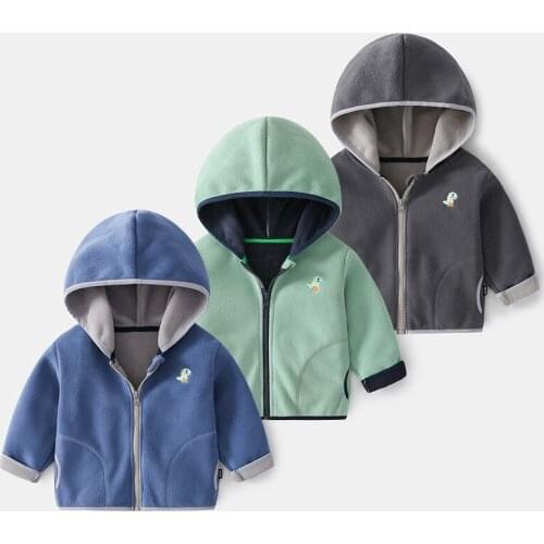 Boys Spring Autumn Coats Kids Jackets Toddler Hooded Windbreaker With Pocket Children Zipper Outerwear Baby Clothes 2-7 Years