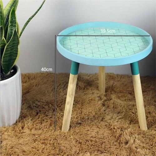 Living Room Small Tea Table Coffee Round Table Simple Solid Wood Desk for Bedroom Corner Bedside Table Easy Assembly