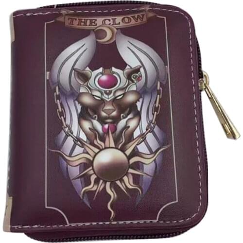 Lovely Cartoon Cardcaptor Sakura Zipper Wallets Pink Girl Lady Woman Coin Key Organizer Leather Purse Creative Gifts Mini Wallet