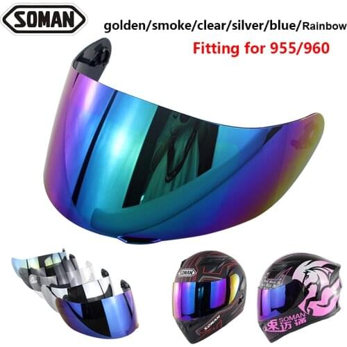 Soman Motorcycle Helmet 955 Visor Full Face Motorbike Helmet Parts&Accessoriess Fitting for SM955&SM960 Helmet