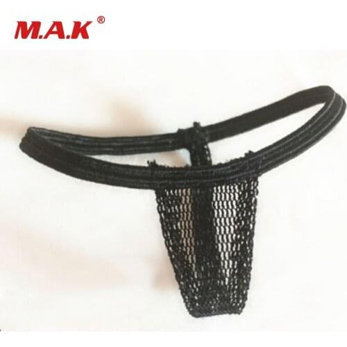 Customize 1/6 Scale Female Black Underpants Thong Sexy Mesh Briefs g-string underwear For 12'' PH HT Verycool Body Figures