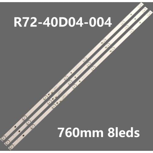 NEW 8LED 6V 760MM R72-40D04-004 TB C 40"TV 40LEM-1043/FTS2C EU40DT200 MS-L2665-A MS-L2665-B LA021 MS-L2665-A V1 MS-L2665-B V2