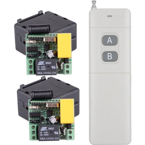 Long Range 200-3000M Transmitter + 2CH 220V 10A Wireless Remote Control Switch Lamp Light LED Remote Mini Light Switch System