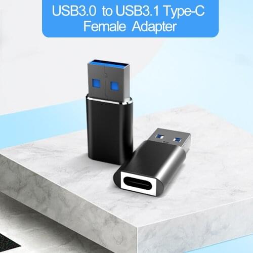 Metal housing small USB 3.0A male to type C female Converter Adapter Type-c USB Standard Charging 5Gbps Data Transfer
