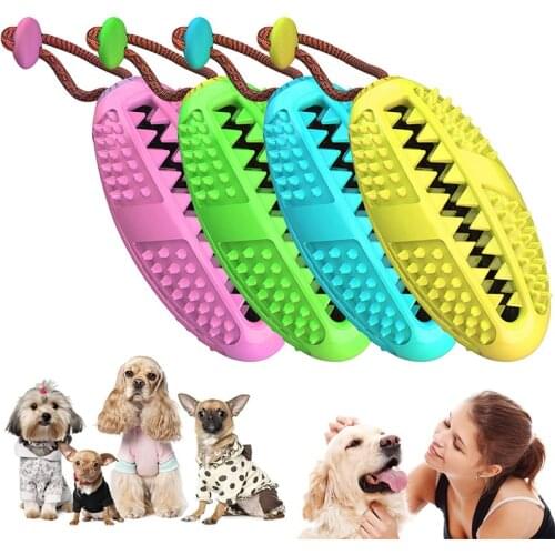 Pet Sof Pet Dog Toys Toy Funny Interactive Elasticity Ball Chew Toy Tooth Clean Ball Of Food Extra-tough Rubber Ball Dental Care