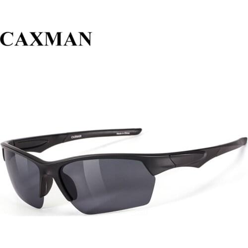 CAXMAN Polarized Sunglasses Outdoor Sport Riding Windproof Fishing Wrap-around Eyewear UV400 Protection
