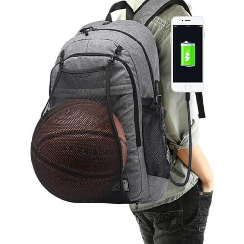 Hot Mens Sports Gym Bags Basketball Backpack School Bags For Teenager Boys Soccer Ball Pack Laptop Bag Football Net Fitness Bag