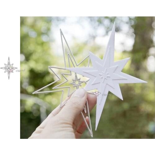Mmao Crafts Metal Steel Cutting Dies New 3Pcs Star decoration Stencil For DIY Scrapbooking Paper/photo Cards Embossing Dies