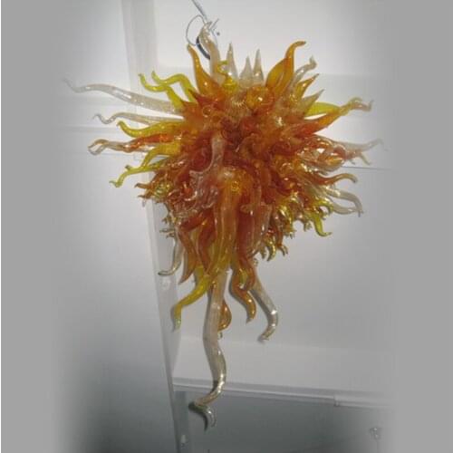 Free Shipping Mouth Blown 110v/120v LED Bulbs Chihuly Style Handmade Blown Glass Chandeliers