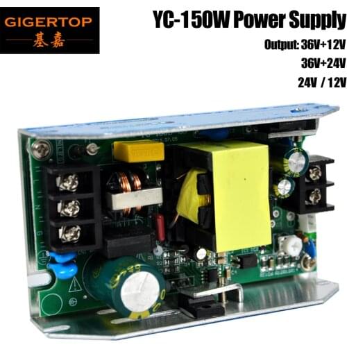 TIPTOP 150W 12V 24V 36V 54X3W Led Par Light Power Supply RGB 3IN1 Par DMX Control for Stage Lighting 110V-220V