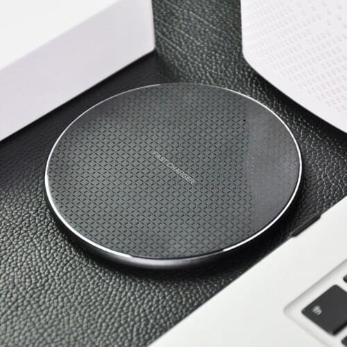 Metal Wireless Charger Wireless Fast Charging Thin Wireless Charger Mobile Phone 10W Intelligent Charge Type Quick Charge Origin