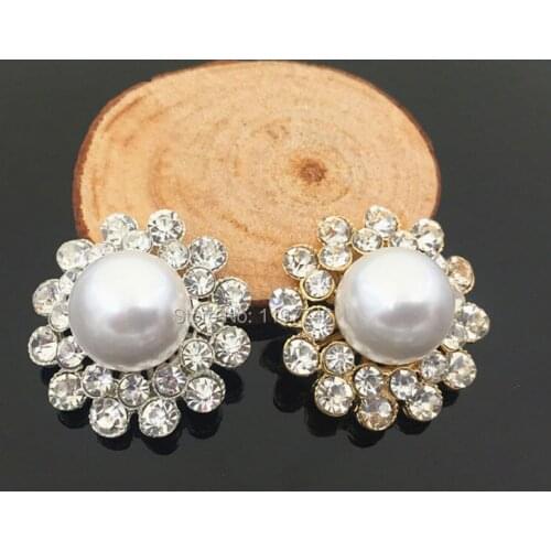 Decorations for Nail Art Pearls Decoration Button 10pcs 30mm Flatback Flower Decoration for Wedding Embellishment Accessory