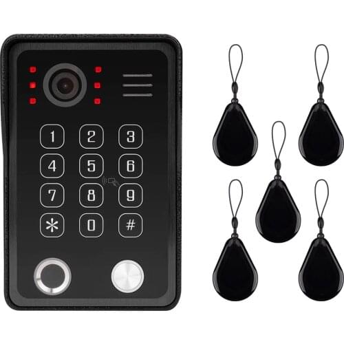 Video Intercom Doorbell with AHD 1080p Camera for Apartment Outdoor Multiple Unlock Fingerprint Password IC Card