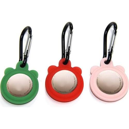 Anti-loss Protective Cover For Apple Airtag Location Tracker Silicone Case With Buckle For Airtags Tracker