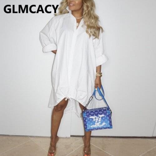 Women Long Sleeve Solid Casual Midi Shirt Dress