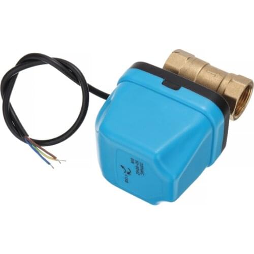 Brass Electrical Ball Valve G3/4" DN20 3/4 Inch Two Ways 220V Control Motorized Miniature Electric Actuator G Pipe Thread