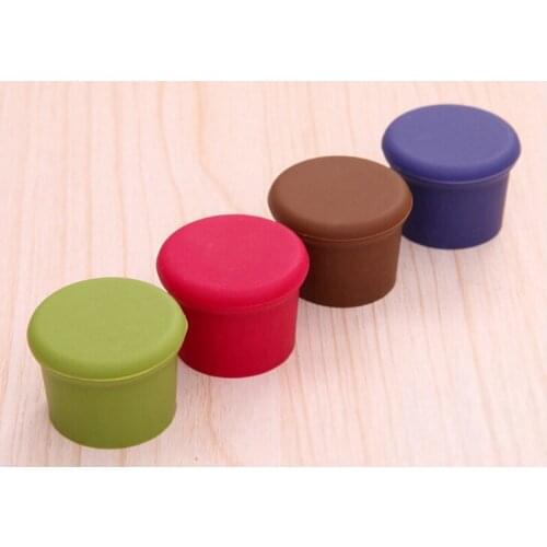 1000pcs/lot Fast shipping Portable Silicone Wine Beer Cover Bottle Stopper Cap Strong Seal Keep Fresh Cork 5 colors