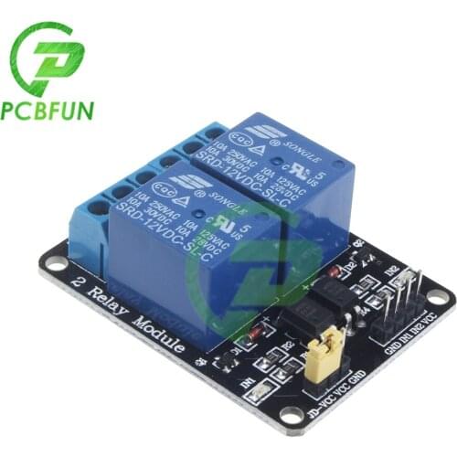 12V 2-Channel 2 Channel Relay Module Shiled Relay Expansion Board Low Level Triggered For Arduino ARM PIC AVR DSP Electronic TOp