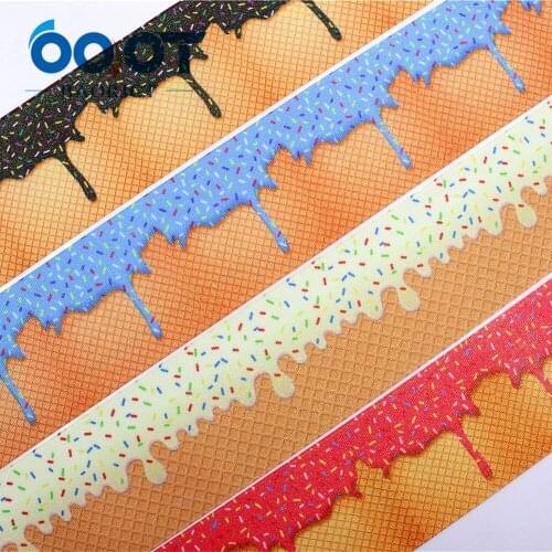 3'' 75MM 5 yards Shiny rainbow Printed grosgrain ribbon,DIY handmade headdress jewelry accessories,gift Party decoration 1801066