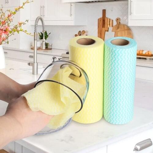 50 Pieces Of Non-woven Fabric Disposable Kitchen Cleaning Cloth Tableware Dish Washing Rag Wiping Souring Pad Cleaning Tools