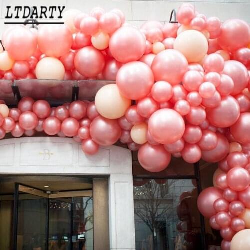 500pcs 5/10/12inch rose gold champagne gold latex balloon wedding party rose gold birthday party decoration air supplies