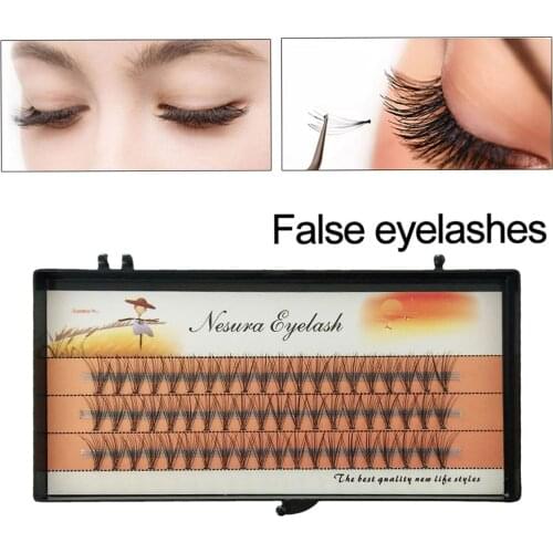 60pcs Individual Cluster Eye Lashes Professional Makeup Grafting Fake False False Eyelashes (60 Eyelashes, 1 Eyelash Of 10 Roots