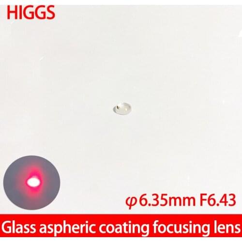 High quality Diameter 6.35mm FL 6.43mm aspherical glass lenses Laser focusing laser module part AR coated Customizable