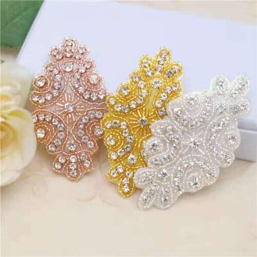 YANSTAR 50PCS SRhinestone Applique By Hand Sparkle Crystal Accessory Rose Gold and Silver YS923