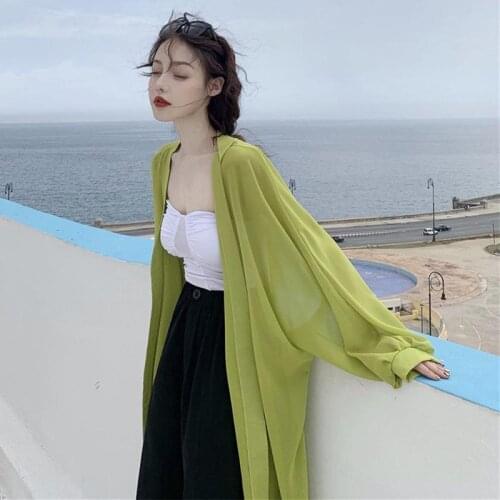 Sun-Proof Elegant Ladies Long Shirts Blouses Women Oversize 3Xl Vintage Summer Soft Chic Batwing-Sleeve Teens Beachwear Blouse