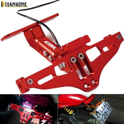 For Honda CBR600 CBR900 CBR600RR CBR900RR 1991-1998 1997 Motorcycle Adjustable License Plate Bracket Holder Frame Number Plate