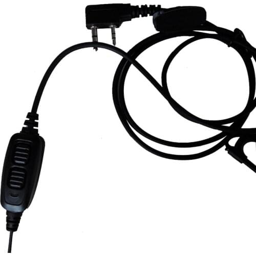Etmakit Dual Push To Talk PTT Earpiece Headset For Baofeng UV82 UV5R 888S NK-Shopping