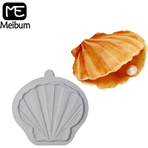 Meibum Cake Decorating Fondant Silicone Molds Clam Shell Dessert Mould GumPaste Craft Cookies Candy Baking Pastry Form