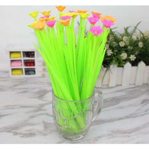 Creative Flower Shaped Gel Pen Kawaii Student Stationery Writing Tools Office Birthday Party Gifts