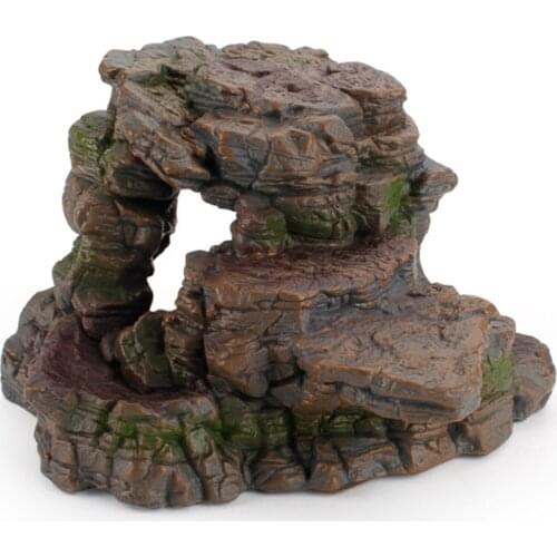 Simulation Artificial Plastic Stone Fake Faux Rock Decor Model Dinosaur