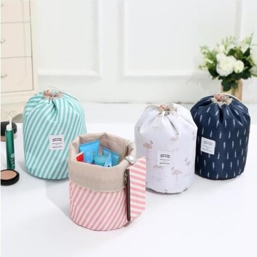 Oxford fire beam pocket flamingo female lazy cosmetics round makeup waterproof finishing travel storage cosmetic bag bag