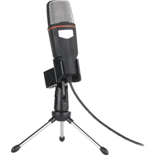 Condenser Microphone with Tripod 3.5mm Jack Computer Recording Microphone for Games Streaming Media and Broadcasting