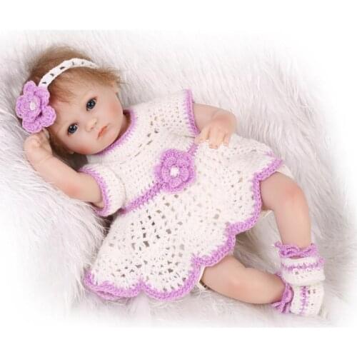42cm Soft Silicone Reborn Baby Doll Toys Lifelike Vinyl Reborn Babies Play House Bedtime Toy High-end Birthday Present To Girls