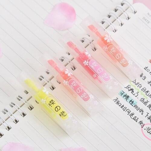 8 Suits Highlighter Creative Highlighter Small Mini Color Oblique Headline Marker Pen Student Office Marker Pen Korea Stationery