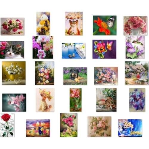Flower vase peony cross stitch kit people 18ct 14ct UNprinting 11ct count print canvas stitches embroidery DIY handmade