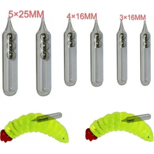 50PCS Glass Fishing Sound Bar Fishing Lure Baits Rattles Insert Tube for Soft Worm Jig Fishing Lure Fly Tie Tying Baits Making