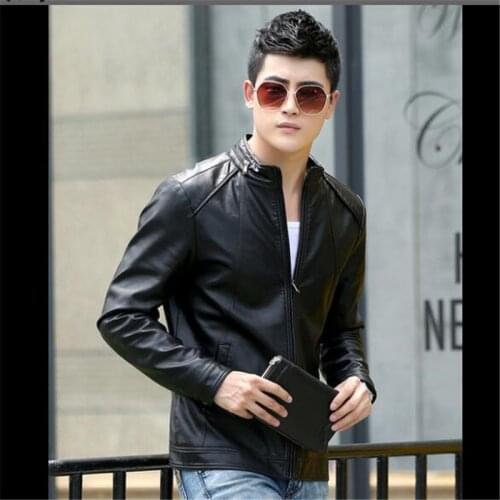 2020 New Temperament Fashion Jacket Men Leather Coat Plus Size Jacket Youth Motorcycle Clothing Slim Short Coat Jacket Tide